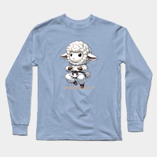 cute sheep kung fu Long Sleeve T-Shirt